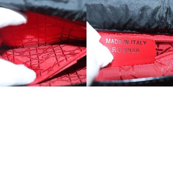 DIOR Canage Chain Shoulder Bag Nylon Black - Picture 13 of 13